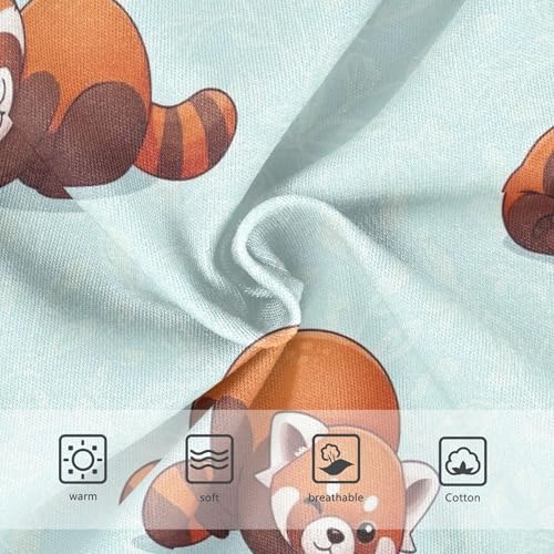 Cotton Girls Underwear Toddlers Cartoon Red Pandas Beige Leaves Girl Panties Cute Animal Underpants Briefs 2t3