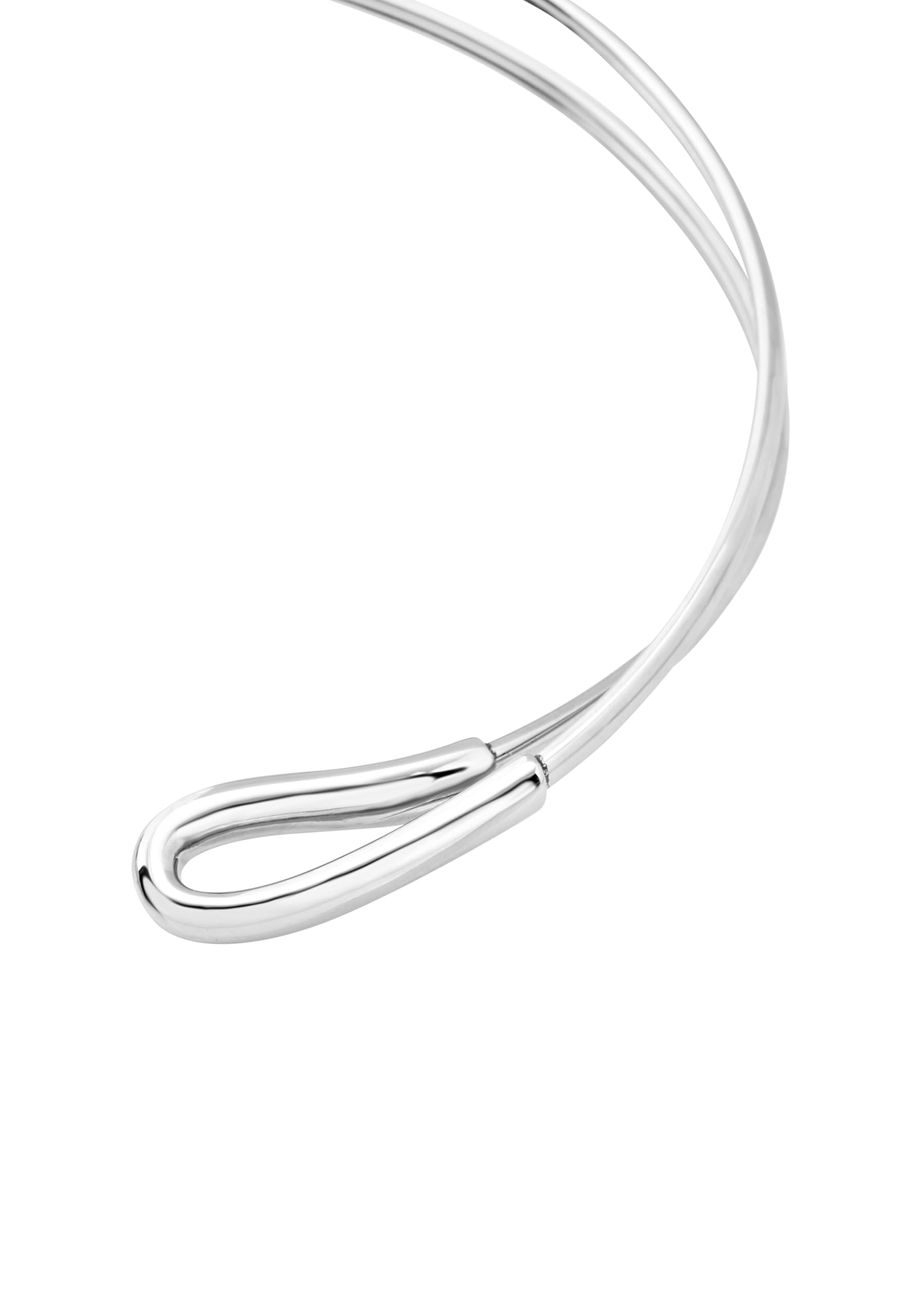 Breil, Collezione Lightline, Collana Donna Rigida, in Acciaio Armonico Lucido, Effetto Luminoso, Taglia Unica, Idea Regalo Donna