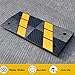 OranclUS Rubber Curbside Bridge Ramps, Heavy Duty Driveway Curb Ramps with Yellow Reflective Strips for Car, Truck, Scooter, Wheelchair, Garage, Loading Dock, Sidewalk (2 Pack)