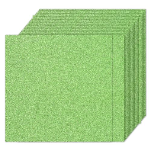 Papier cartonné pailleté vert clair PATIKIL 250gsm pour scrapbooking et loisirs créatifs