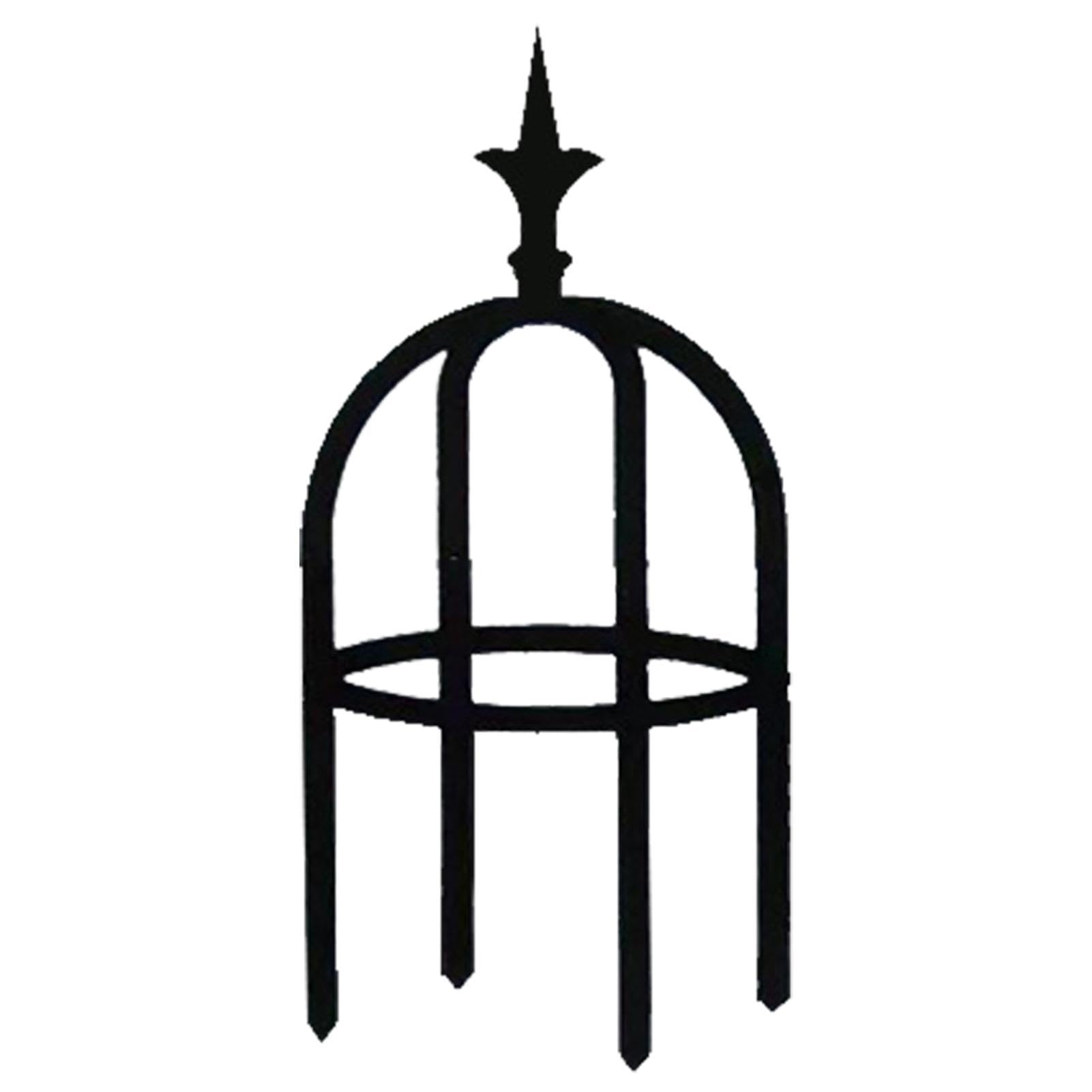 90cm Garden Obelisk Climbing Plant Flowers Metal Frame Trellis Vines Floral Decor Black Yard Round Weather-Proof