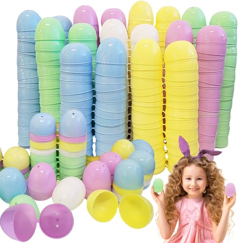 The Dreidel Company Fillable Easter Eggs, Pastel Colorful Bright Plastic Easter Eggs with Hinge, Perfect For Easter Egg Hunt, Assorted Pastel Colors, 2.25'' Fillable Eggs (1000-Pack)