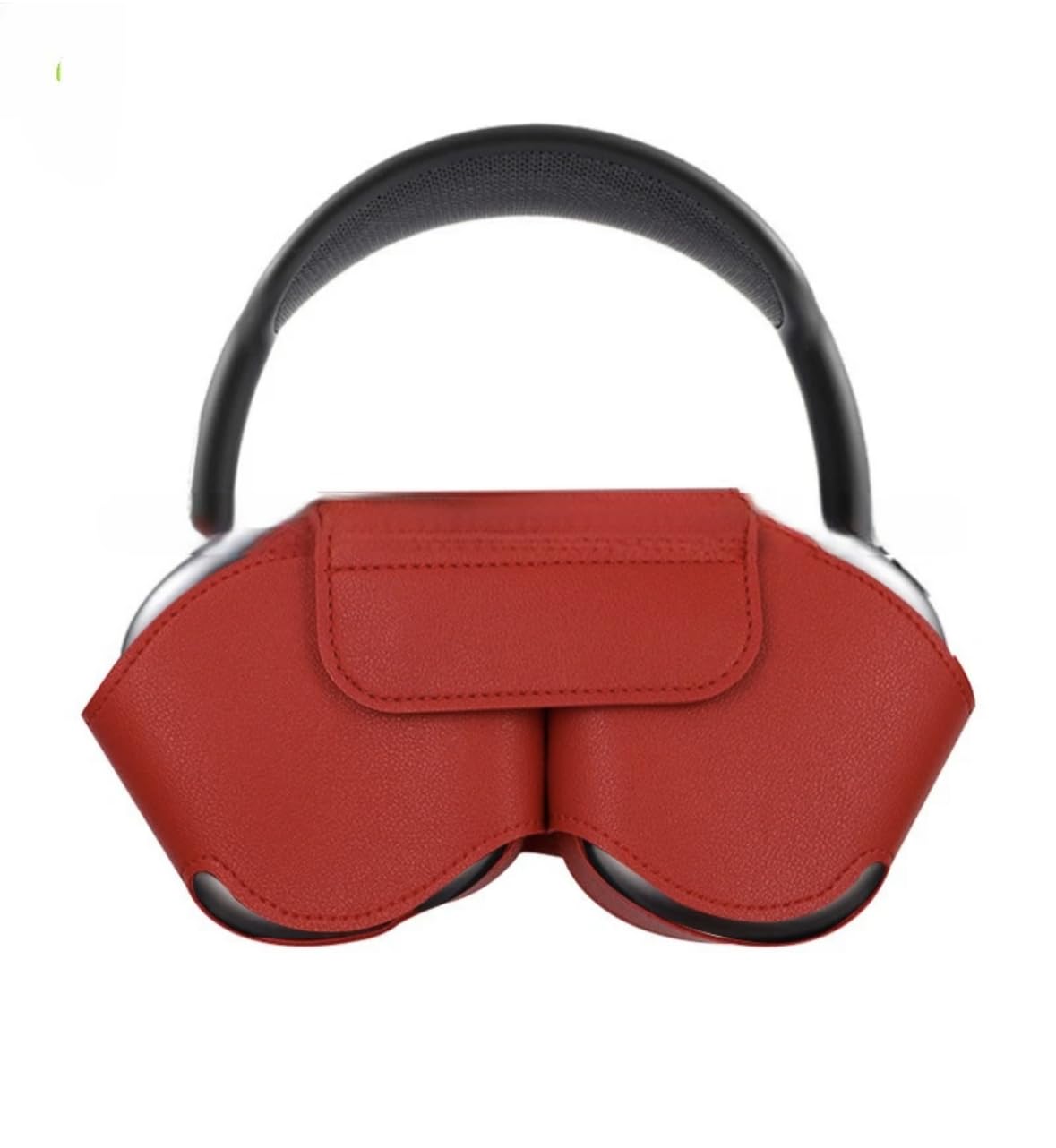 Uplift Us Marketplace Portable Carrying Travel Case Compatible with Apple AirPod Max Durable Vegan Leather (Red)