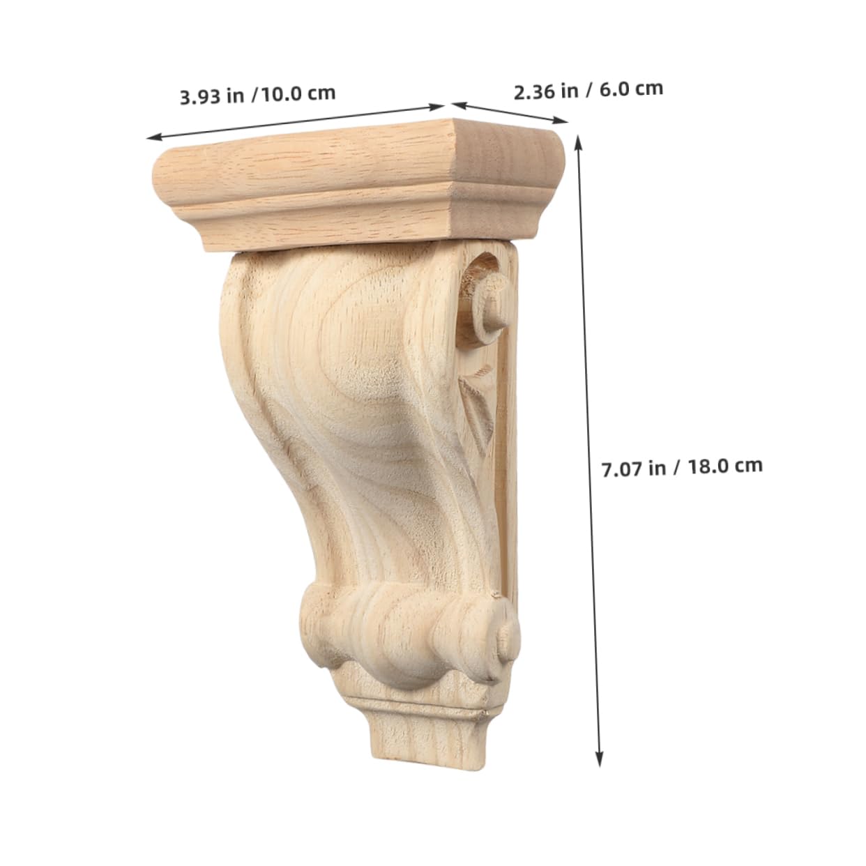 Soportes de Madera Tallada a Mano Estilo Europeo para Estantes y Muebles