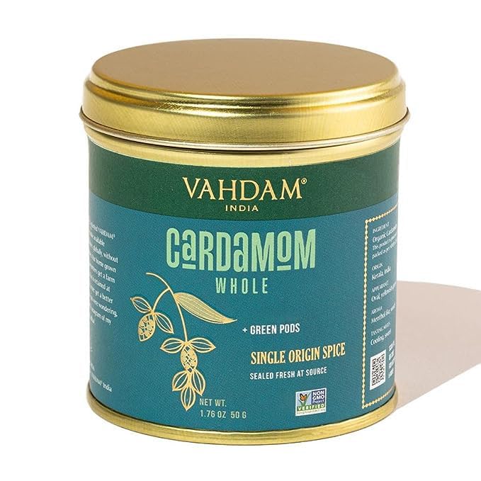 VAHDAM, Cardamom Whole (1.7oz/50g) Raw Green Cardamom Pods
