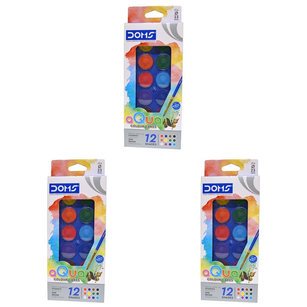 Doms 7427 Water Colour Cake 23mm 12 Shades
