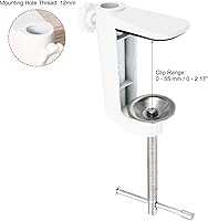Vista 2 de PATIKIL Abrazadera de montaje en mesa de escritorio, abrazadera de escritorio universal en forma de C con tornillo ajustable para soporte de lámpara