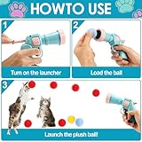 Mkitnvy interaktives Plüsch-Katzenspielzeug 50 weiche Pompon-Bälle
