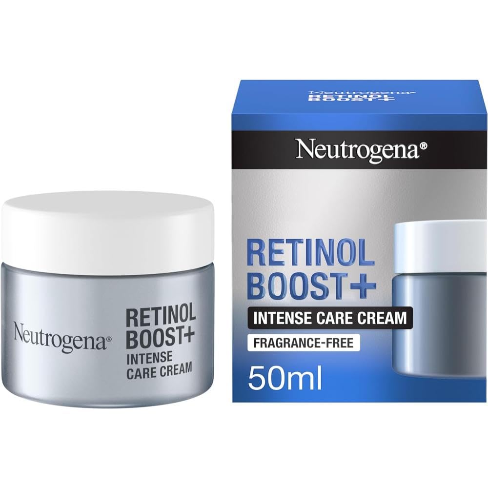 Retinol Boost+ Intense Care Cream (1 x 50ml), Face Cream with Retinol and Hyaluronic Acid, Intensely Hydrates and Moisturises Skin, Prevents Visible Signs of Ageing, For Smoother Skin