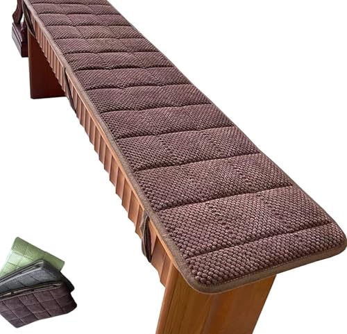 Cojín para Banco de Interior/Exterior - 120cm/150cm/140cm/90cm/100cm X 40cm/35cm/30cm - Cojín de Asiento para Miradores, Patios de Jardín, Sillas Largas, Columpios Y Muebles De Porche(Café,25x110cm)