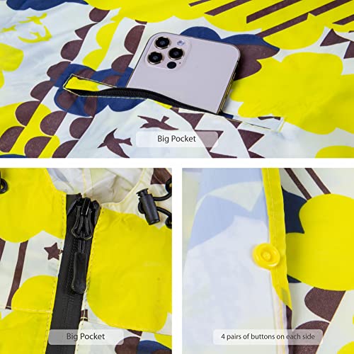 LY4U Cappotto Antipioggia Impermeabile da Donna