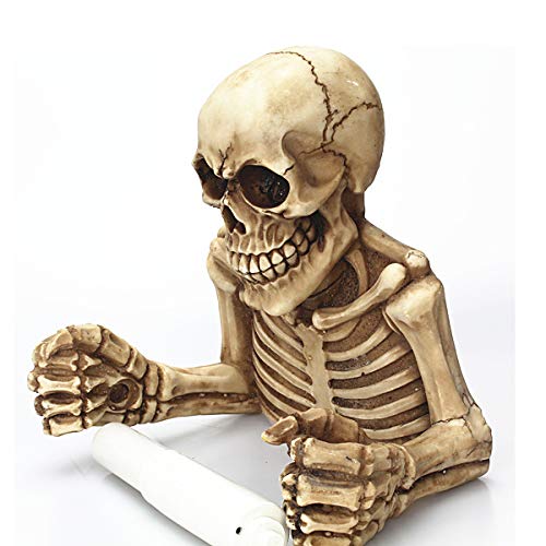Lianggui Skeleton Skull Decorative Toilet Paper Holder Decor Halloween Bathroom #TOP2