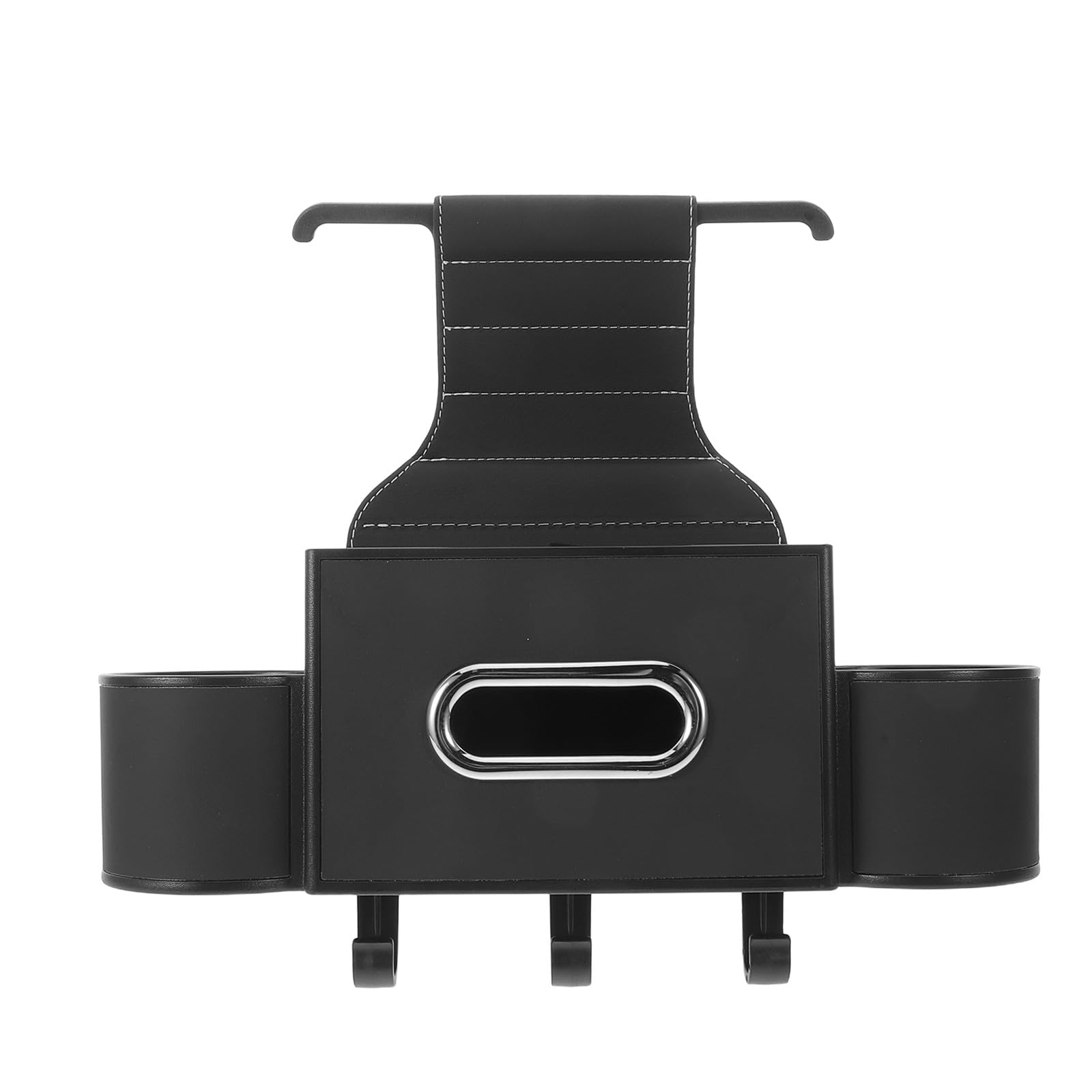 Organisateur dossier siège voiture cuir PU compartiments porte-gobelets