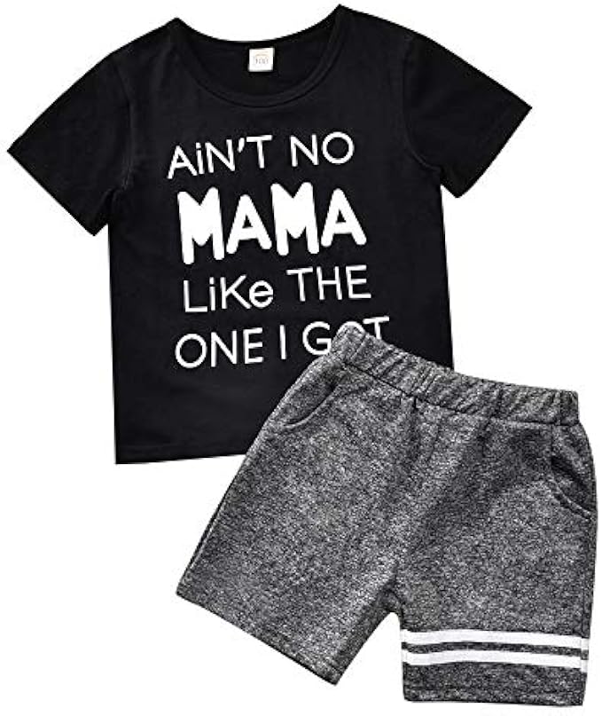 Aalizzwell Toddler Little Boys Short Sleeve T-Shirt Camouflage Shorts Set Summer Clothes Outfits