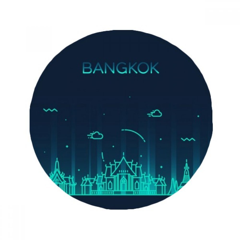 Tapis ronde sol ombré Bangkok Thaïlande 50cm pour salon et entrée stylée