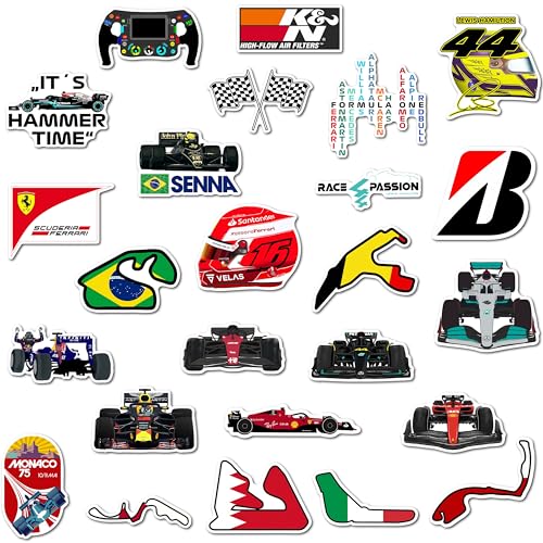 Image of WallDesign Grand Prix Glory Fridge Magnets - High-Octane F1 Magnet Set, Ideal for Racing Fans, Durable Metal Surface Magnets (Set of 25)