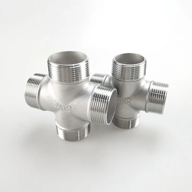 Raccord à 4 voies mâle BSPT en inox anti-corrosion pour tuyau - 2
