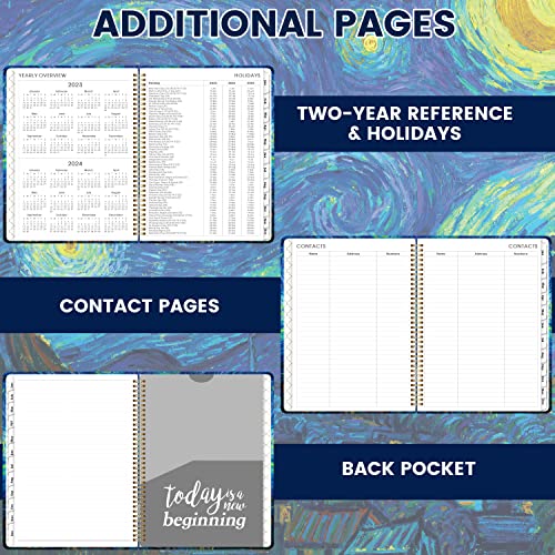 2023-2024 Planner - Weekly And Monthly Planner 2023, Jul 2023 - Jun 2024, 11" X 9", Flexible Cover, Strong Twin-Wire Binding, Premium Paper, Monthly Tabs, Inner Pocket, Elastic Closure #TOP4