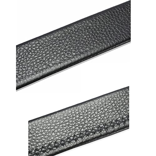 Men's Two-Layer Leather Belt Business Belt,Black,115cm/45.2''4