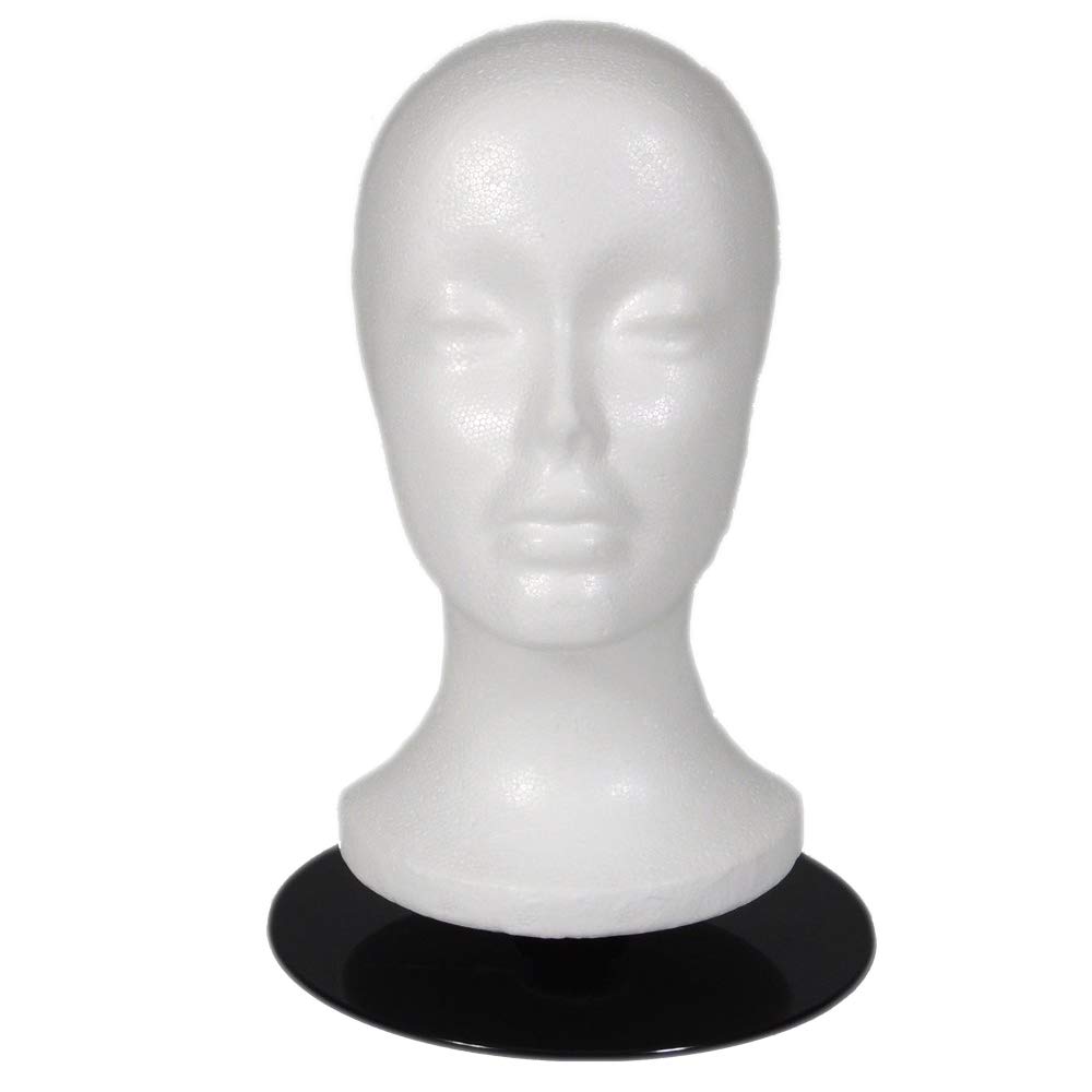 Female MANNEQUIN head with holder base display wig hat glasses