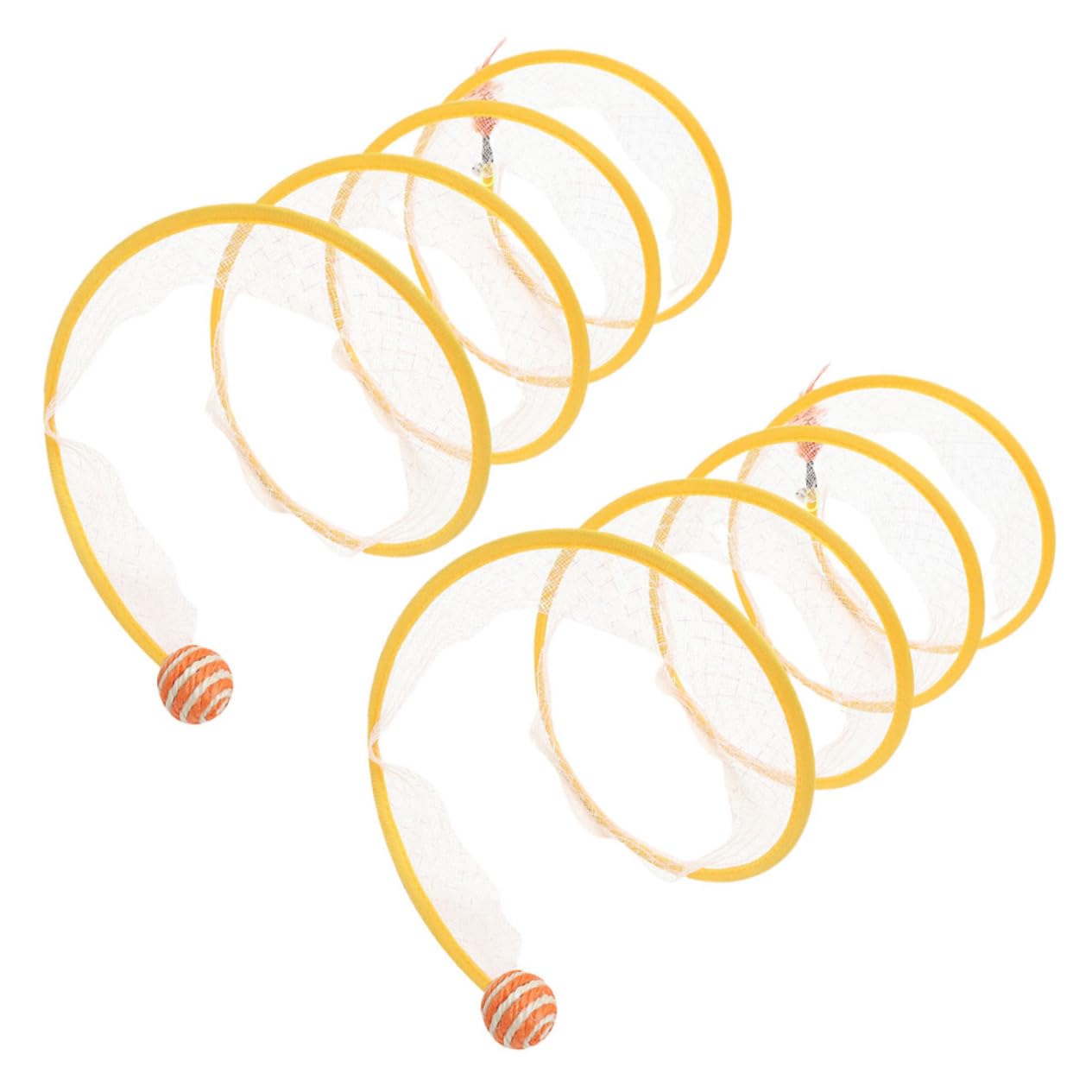 SUPVOX 6pièces Tunnel De Jeu Interactif pour Chats Kit De Jouets Pliables pour Chatons Accessoires Jute Et Plumes Parfait pour Divertissement à Domicile