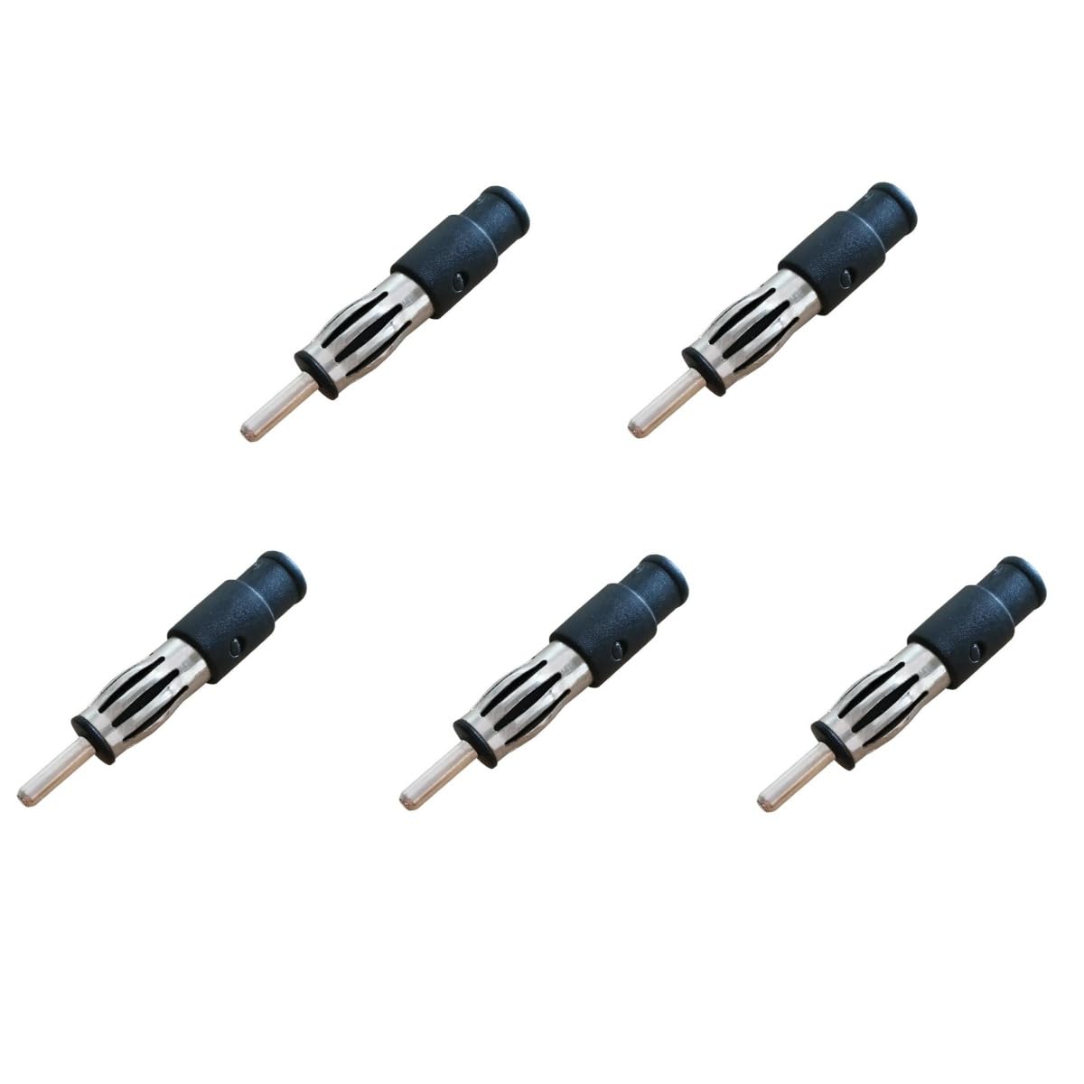 CCeCCe 5 Pack Car Radio Antenna DIN Plug Replacement Car Stereo Antenna Teminal End Male Jack for Car Audio Head Unit CD Player AM FM Hidden