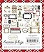 Carta Bella Paper Company Christmas Frames & Tags ephemera, Red/Green/Black/Tan