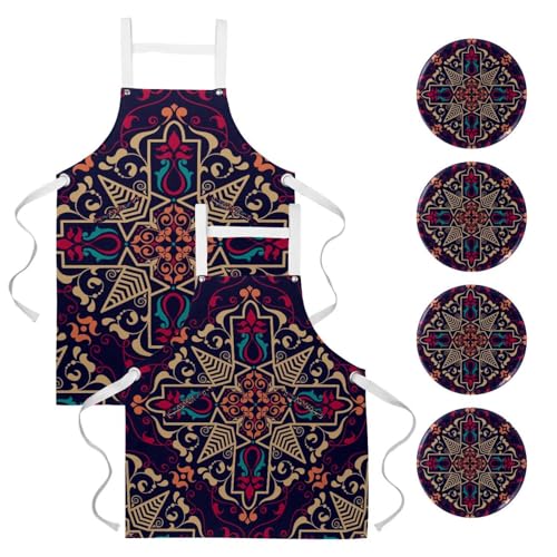 Tablier de serveuse pour restaurant et bar lot de 2 avec poches pratiques