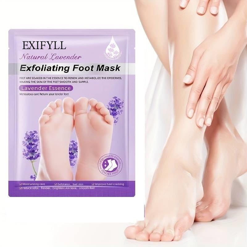EXIFYLL Lavender Foot Peel Mask for Dead Skin Removal | Exfoliating Foot Spa Peel Mask for Dry, Cracked & Callused Feet | Deep Nourishing & Skin Renewal Foot Mask for Men & Women (PACK OF 1)..