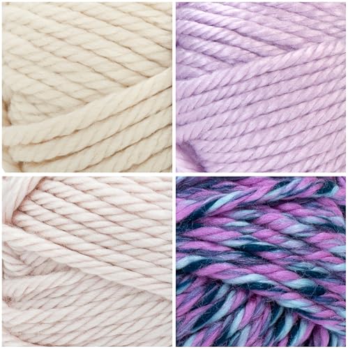 Image of Lion Brand Yarn, Hometown Super Bulky Yarn, Baby Girl Pack, 12 Skeins