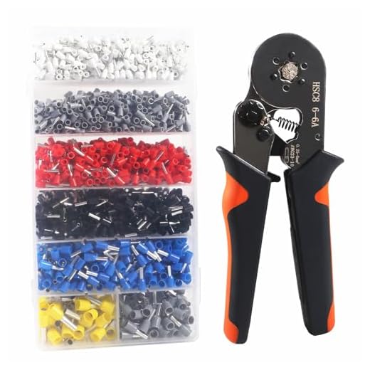 Ferrule Crimping Tool Kit, ACEIRMC Self-Adjustable Ratchet Wire Terminals Crimper Kit with 2000pcs Wire Terminals Crimping Connectors Wire End Ferrules
