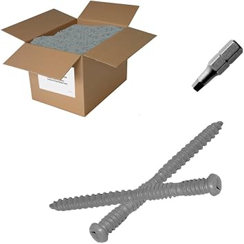 25# 10x2-1/2" GRAVEL PATH GRAY Composite Screw-Square Drive