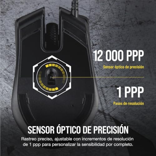 Miniatura 7 de Corsair Harpoon Pro Rgb Ratón Ligero Con Cable Para Juegos Fps Moba - 12.000 Ppp - 6 Botones Programables - Compatible Con Icue - Pc, Mac, Ps5, Ps4, Xbox - Negro