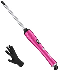 FARERY Small Curling Wand 3 8 Inch Curling Iron for Short Long Hair Ceramic Small Barrel Curling Iron