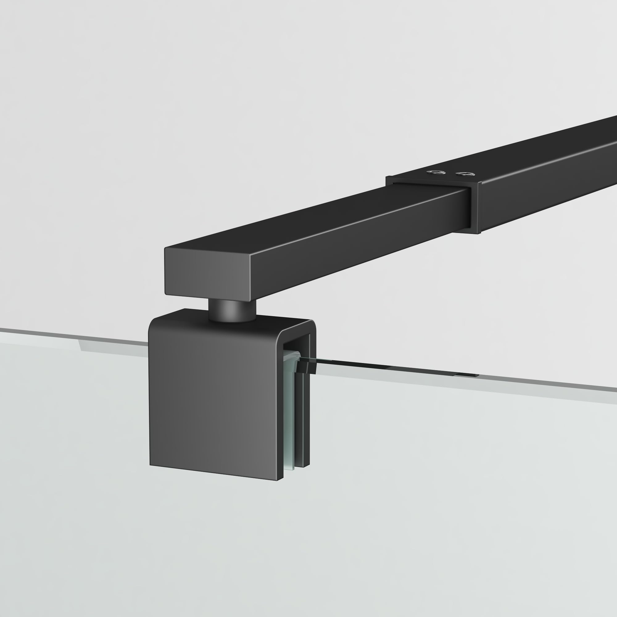 Barra estabilizadora fija telescópica ajustable 73-123 cm, utilizada para mampara de ducha, pared de cristal, barra estabilizadora transitable, grosor del cristal 8 mm - 10 mm, barra de soporte