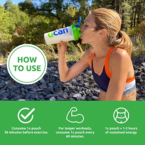 Ucan Edge Energy Gel Shots, Strawberry Banana (12, 2 Ounce Packets) For Running, Training, Workouts, Fitness, Cycling, Crossfit | Sugar-Free, Vegan, & Keto Friendly Energy Supplement #TOP4