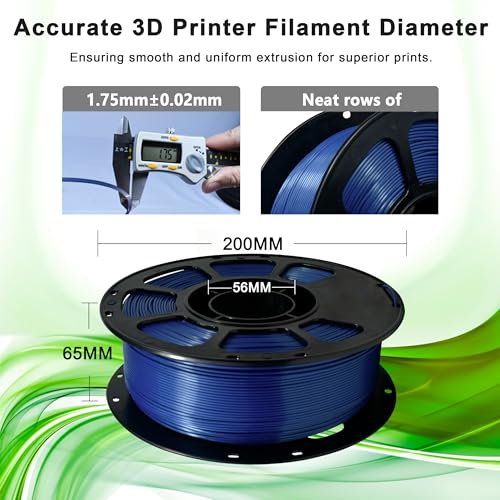 Image of iBOSS PLA Plus 3D Printer Filament, Neatly Wound 3D Printing PLA+ Filament 1.75mm Dimensional Accuracy + /- 0.02mm, 1KG Spool (2.2 lbs), Royal Blue