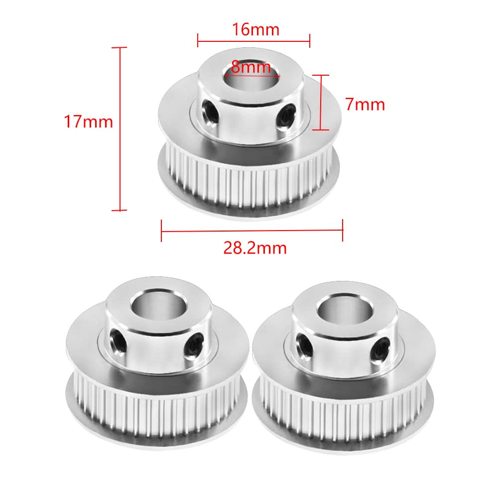 Produktbild von 10er-Pack 2GT Zahnriemen-Umlenkrollen Aus Aluminium, 5 Mm Bohrung, 6 Mm Breite – Perfekt Für 3D-Drucker, CNC Und DIY-Projekte
