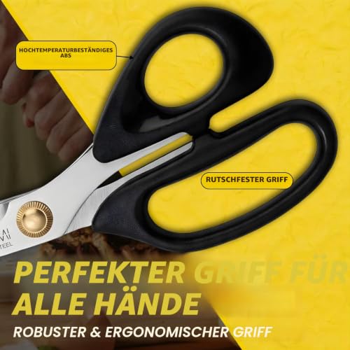 Ggomi Korean Barbecue Kalbi Rib Fleisch Schneiden Scheren/Gezackte Klinge 3 T/Edelstahl Schere Grosse 10 1/4 Zoll – Ansicht 4