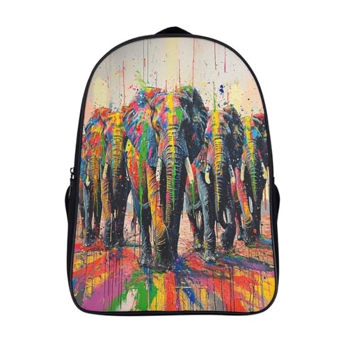 Mochila escolar de elefante espaciosa evita dolores de espalda en niños pequeños