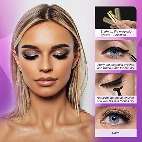 Royaomis 10 Pairs Cat-Eye Magnetic Lashes With Eyeliner Natural Looking thumb #6