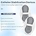 BeHerk Foley Catheter Stabilization Device, Self-Adhesive Urinary Leg Bag Holder Sticker, Catheter Supplies for Single/Double/Feeding Tube, Pack of 10