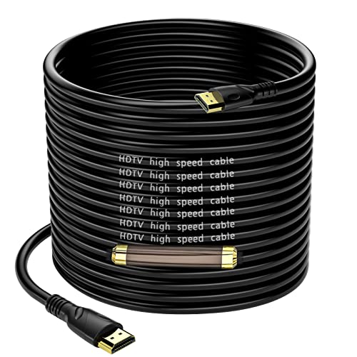 Image of 4K HDMI Cable 25m(HDMI 2.0,18Gbps) Ultra High Speed Gold Plated Connectors,Ethernet Audio Return,Video 4K@60Hz FullHD1080p 3D Compatible with HDTV,Blu-Ray,Xbox,Laptop,PS3 /4 /5 /9,PC,ect