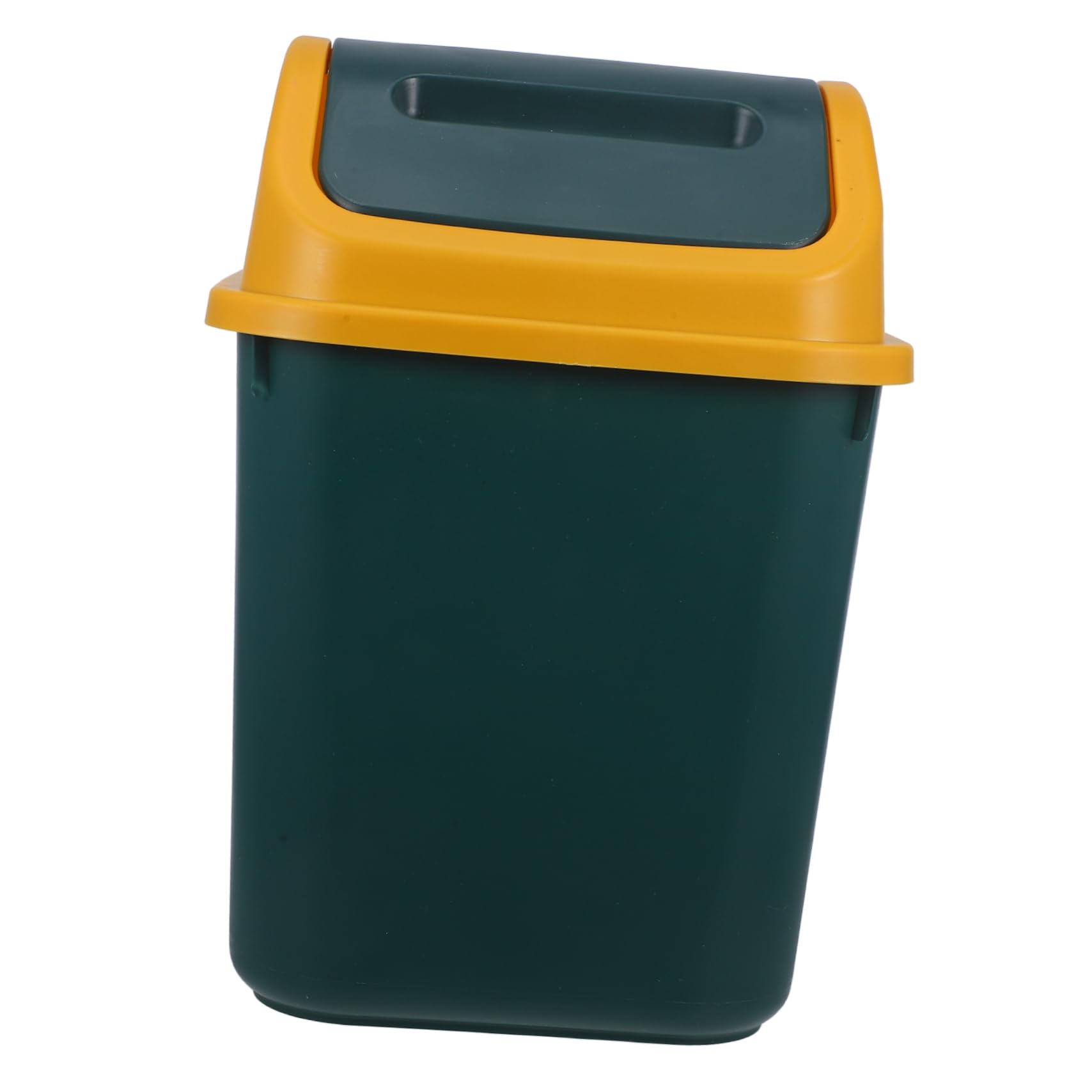 Papelera de baño pequeña con tapa elevable antiolor de PP resistente 8