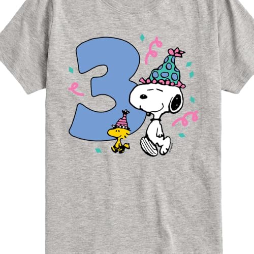 Peanuts - Snoopy and Friends Birthday Toddler and Youth Short Sleeve Graphic T-Shirt, Size 2T-Youth XL - Size X-Large Athletic Heather2