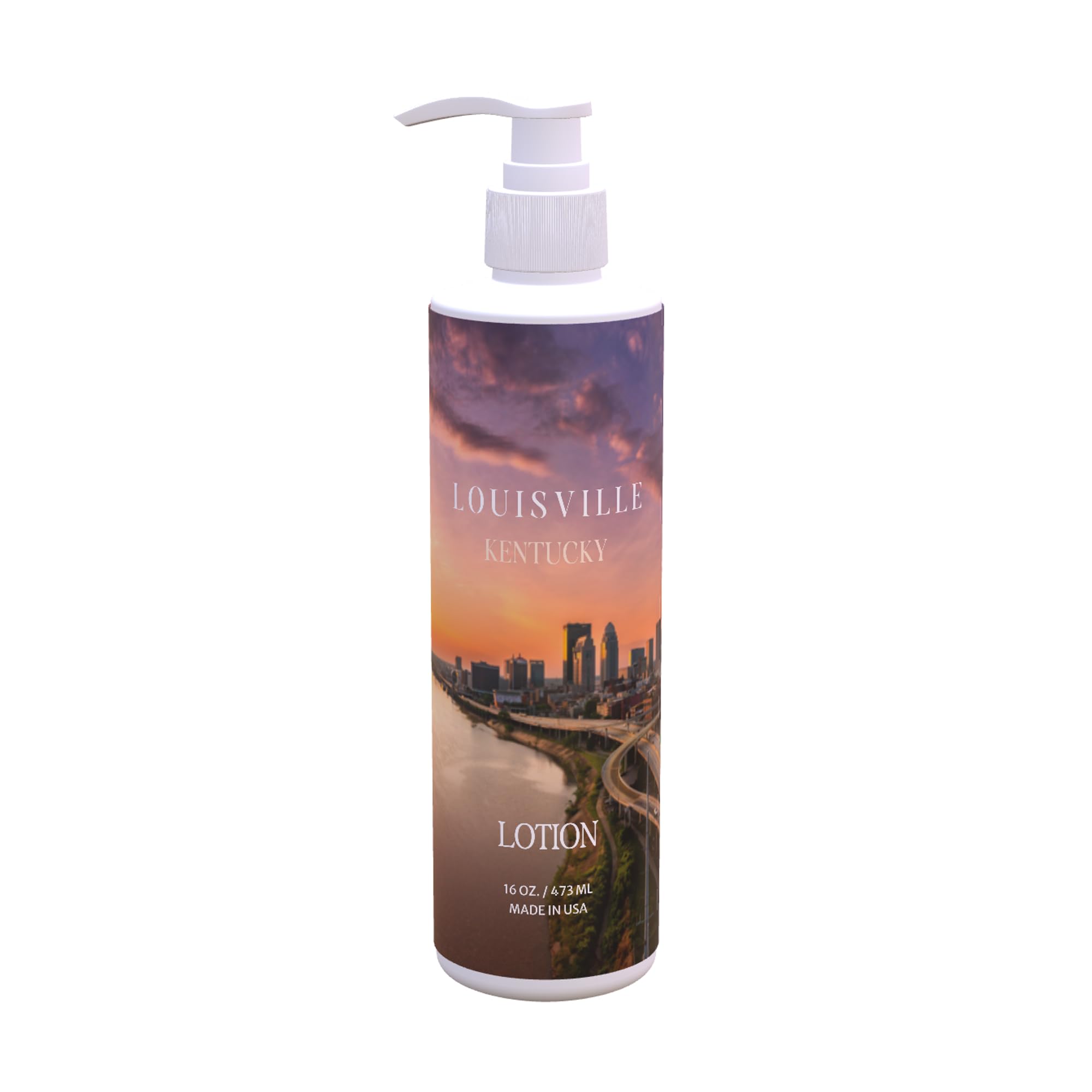 Hand Soap Set Louisville City Map Design Fresh Green Tea Lemon Scent 12 Pack 16 oz Pump Bottles