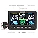 RISEPRO Wireless Weather Station with Outdoor Remote Sensor Indoor/Out Temperature and Humidity Alarm Clock Calendar Weather Forecaster with Color LCD Display