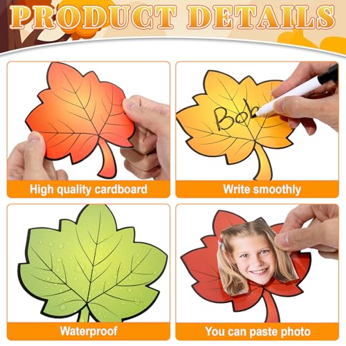 Image of gisgfim 80Pcs Fall Cutouts Maple Leaves Decorations Bulletin Board Autumn Theme Maple Leaf Paper Cut-Outs Classroom Decor for Boy Girl DIY Craft Photo Wall Kindergarten Preschool Party Favor Supply