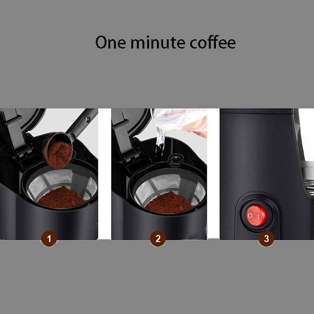 Macchina per caffè con Filtro, caffettiera a Goccia con Serbatoio dell'Acqua in Vetro da 600 ml, Funzione, Funzione di Riscaldamento Automatico, Risparmio energetico da 6