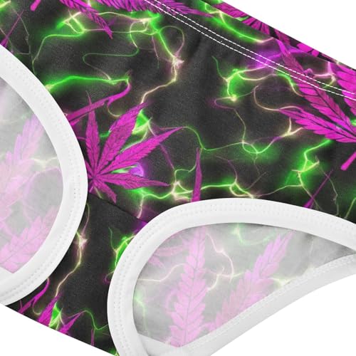 Cotton Girls Underwear Toddlers Vibrant Purple Palm Green Black Cute Panties Girl Animal Undies Kids Briefs 2t4